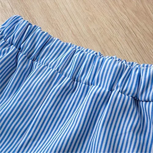 Miniatura 5 de Hipea Ropa de verano para bebés y niñas pequeñas, con volantes, camisola de lunares y pantalones cortos casuales, ropa para niñas recién nacidas