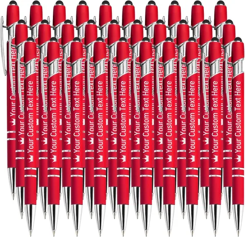 Miniatura 72 de STREADVE Bolígrafos personalizados personalizados con nombre grabado, logotipo, texto, bolígrafos de escritura suave, regalo personalizado para Negro