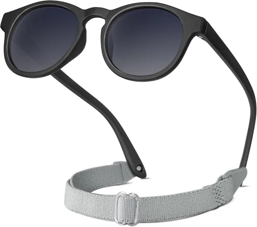 Miniatura 9 de RIVBOS Gafas de sol para bebés niños y niñas con correa UV400 polarizadas flexibles para niños pequeños, bebés y recién nacidos (0-24 meses) RBK0231