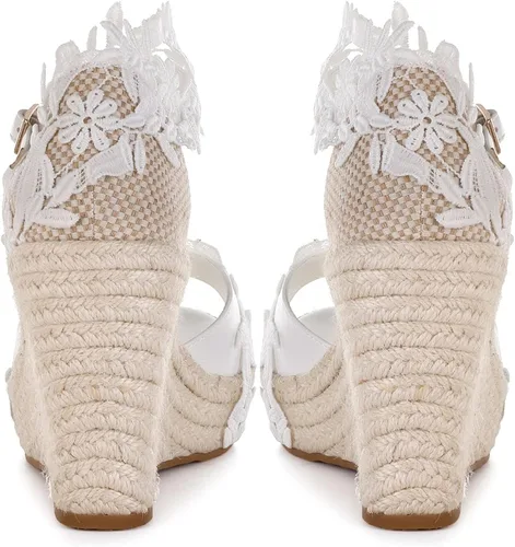Miniatura 4 de Sandalias de plataforma de cuña para mujer sandalias de verano con correa de tobillo abierta
