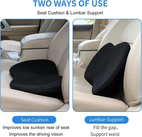 Miniatura 3 de Cojín de asiento de automóvil para el conductor del asiento del automóvil, cojines de espuma viscoelástica para asiento de automóvil para conducir