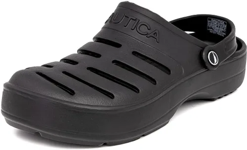 Nautica Zuecos para hombre, sandalias deportivas deportivas, sin cordones con correa trasera ajustable, (zapatos de aguapantuflas peludas) River Edge