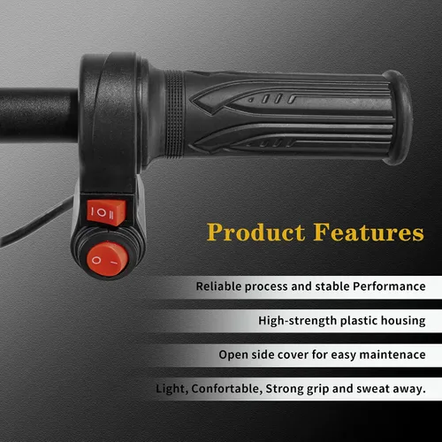 Miniatura 5 de Agarrados de acelerador giratorios eléctricos, manillar de acelerador de tres velocidades para scooter eléctrico, acelerador de bicicleta eléctrica