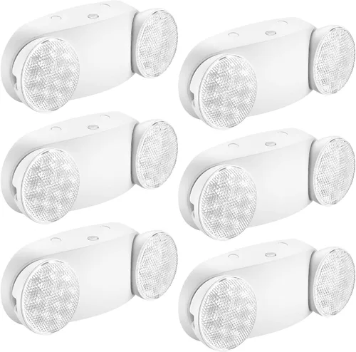Miniatura 11 de OSTEK Paquete de 4 accesorios de iluminación LED de salida de emergencia con dos cabezales, luz de emergencia LED integrada ajustable estándar