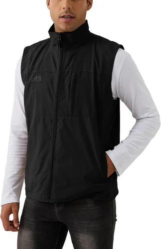 Miniatura 6 de Gihuo Chaleco de pesca para hombre, chaleco utilitario, chaleco de viaje de safari, chaleco de golf