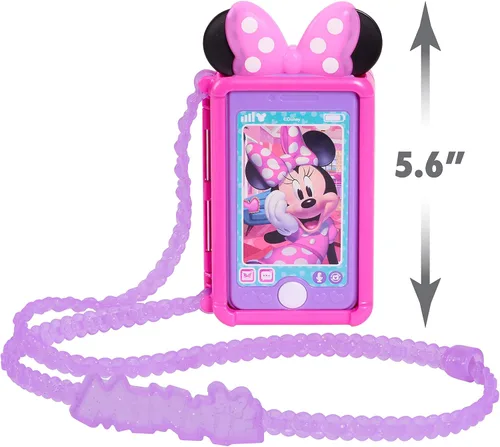 Miniatura 6 de Just Play - Juego de teléfono celular Disney Junior Minnie Mouse Chat with Me Pretend Play, luces y sonidos, juguetes para niños a partir de 3 años