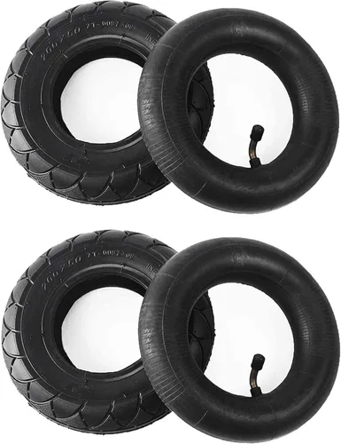 AR-PRO 200 x 50 / 8 x 2 pulgadas | Juego de 2 neumáticos y 2 tubos interiores – Tubo de neumático para scooter eléctrico compatible con Razor E100,