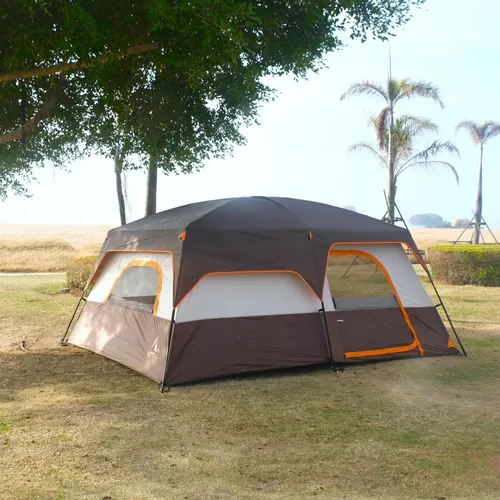 Miniatura 5 de KTT Extra Large Tent 6-12-14 Person,Family Cabin Tents,2 Rooms,3 Doors and 3 Windows with Mesh,Straight Wall,Waterproof,Double Layer,Big Tent for