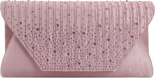 Miniatura 12 de Bolso de mano de noche con diamantes de imitación con purpurina para boda, fiesta, cóctel, baile de graduación, bolso formal en caja de regalo