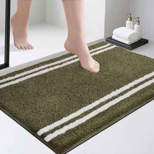 Miniatura 12 de PURRUGS Alfombra de baño antideslizante, lavable a máquina, 20 x 24 pulgadas, en forma de U, súper absorbente y de secado rápido, tapete de baño