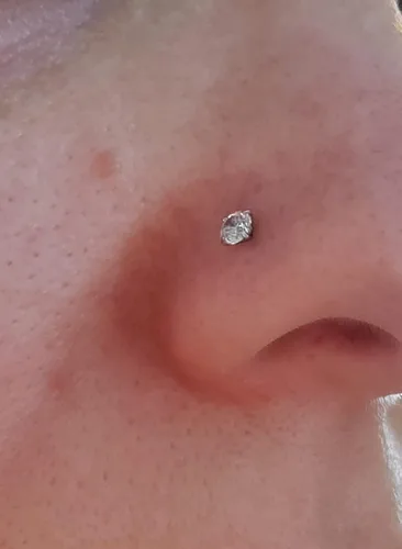 Miniatura 3 de MODRSA Piercing de nariz para mujer, de acero inoxidable, de plata, calibre 20