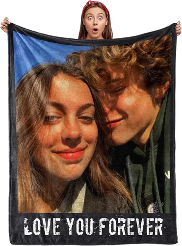Envío al día siguiente, manta personalizada para parejas con fotos, manta de franela personalizada, regalos para novio, novia, manta personalizada