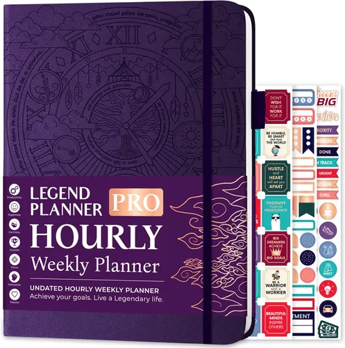 Miniatura 8 de Legend Planner PRO Horario Diario y Semanal - Organizador Diario y Semanal con Espacio para Horas. Agenda de Citas y Diario para Trabajo y Personal