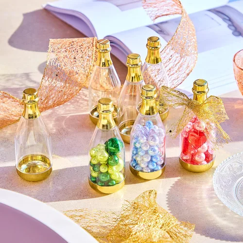 Miniatura 6 de Cunhill 54 botellas de caramelo de champán, regalos de despedida de soltera, mini botella para baby shower, recipientes pequeños de plástico