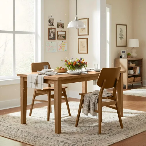 Miniatura 3 de Alaterre Furniture Calais Dining - Juego de 2 sillas de comedor moderno de mediados de siglo, juego de sillas de madera maciza con diseño