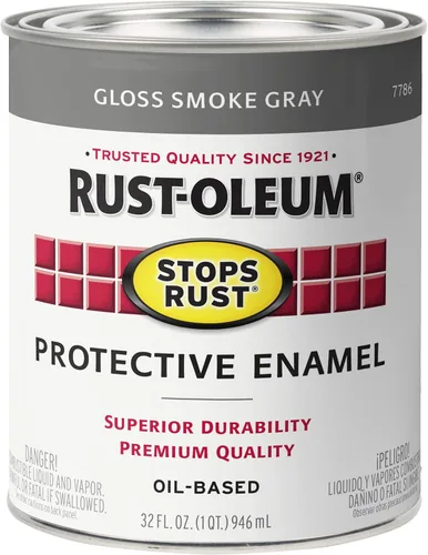Miniatura 8 de Rust-Oleum 7765502 - Pintura anti-óxido para aplicación con brocha, cuarto de galón, color rojo real brillante, (paquete de 1)