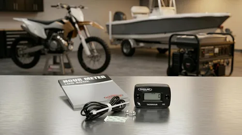 Miniatura 2 de Hardline Products HR-8061-2, medidor de horas/tacómetro para motores de 2 cilindros.