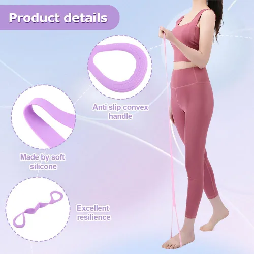 Miniatura 6 de 3 bandas de resistencia de figura 8, bandas de ejercicio de hombro y espalda, banda elástica de fitness, banda elástica de 8 formas para expansor