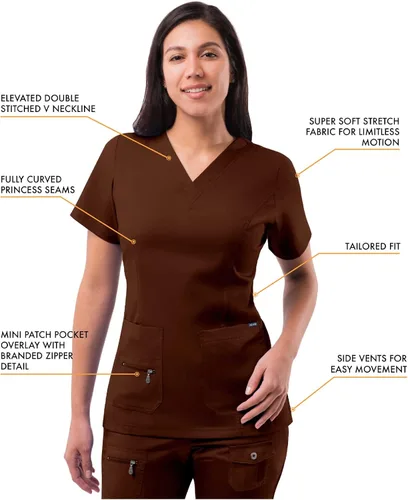 Miniatura 3 de Adar Pro - Ropa quirúrgica para mujer, con cuello en V elevado