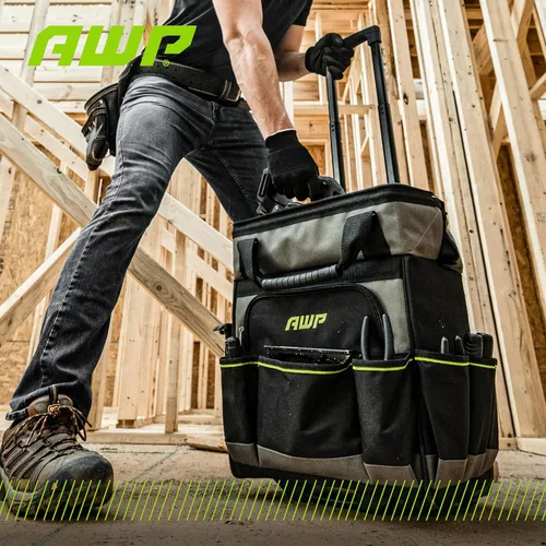 Miniatura 7 de Bolsas de herramientas AWP, bolsa de herramientas premium, negra, bolsa de herramientas duradera, para profesionales y contratistas