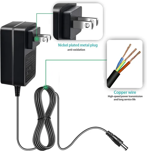 Miniatura 3 de Cargador Tacklife de repuesto adaptador de corriente CA CC compatible con Tacklife HA2 T6 T8 T8-Newer 800A Pro T8Pro 1200A Peak 18000mAh Litio 12V
