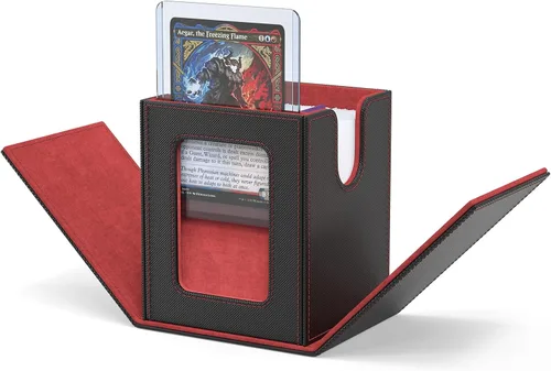 Miniatura 31 de Caja de almacenamiento de cartas ZLCA para cartas de intercambio, caja de cubierta de baraja MTG Commander con capacidad para más de 120 cartas
