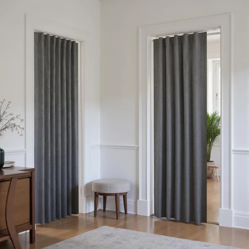 Miniatura 113 de KOUFALL - Cortinas de medio estilo francés de lino para ventana, juego de 2 cortinas cortas de 40 pulgadas de longitud, para privacidad, cortinas