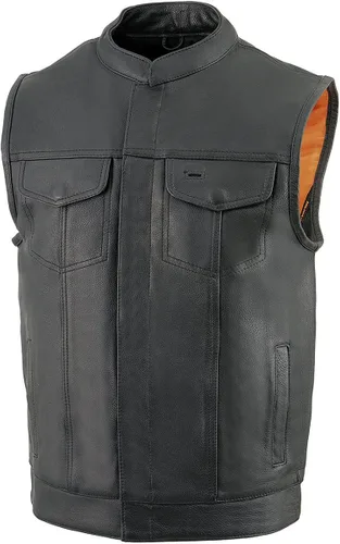 Miniatura 8 de Milwaukee Leather MLM3514 - Chaleco de cuero para hombre "Cool-Tec" estilo club