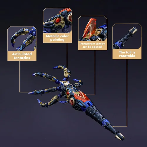 Miniatura 4 de 52TOYS BEASTBOX BB-52 DOWNSPIRAL - Figura de acción de juguetes de deformación, juguetes de conversión en mecha y cubo, regalo perfecto para fiesta