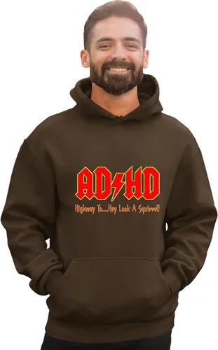 Miniatura 49 de Go All Out Sudadera con capucha para hombre y mujer con texto en inglés "Highway To Hey Look A Squirrel