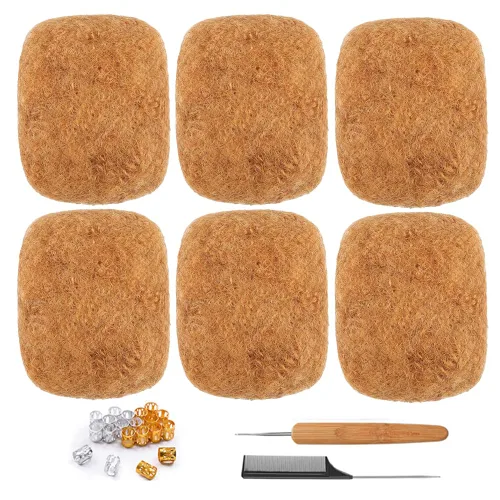 Miniatura 45 de Extensiones Loc de 10 pulgadas de grosor de cabello humano de 10 pulgadas, 10 hebras, extensiones de rastas de cabello humano para mujeres