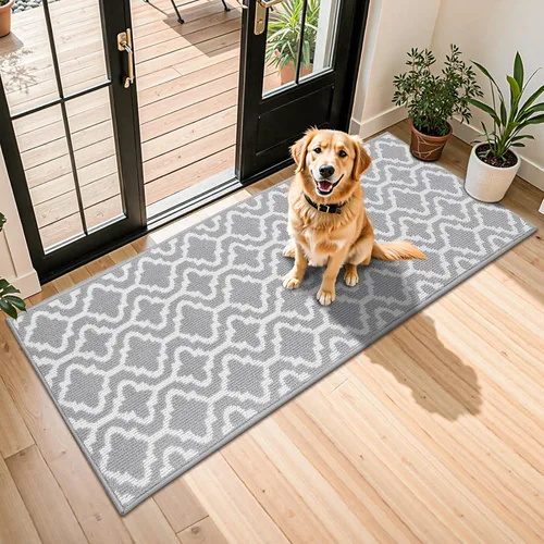 Miniatura 35 de HEBE Alfombra para Puerta Interior 20''x32'' Alfombras de Bienvenida Antideslizantes para Puerta Principal Alfombras Lavables para Zapatos Atrapa