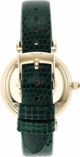 Miniatura 5 de Emporio Armani Reloj de vestir de acero inoxidable para mujer, verde (GREEN Leather), Reloj de cuarzo