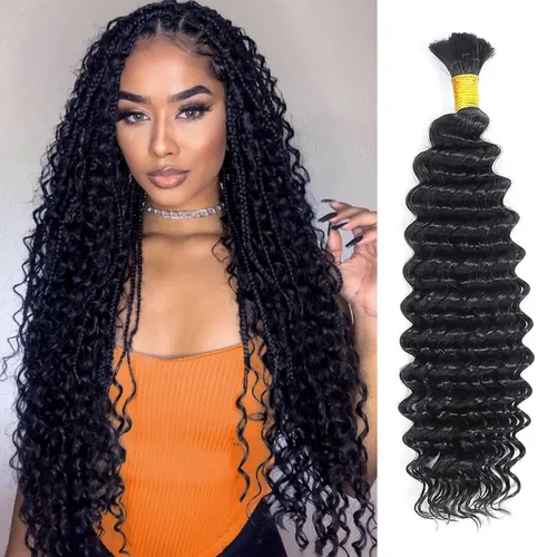 Miniatura 23 de Extensiones de pelo rizado brasileño de Selina, pelo virgen brasileño, 100 gramos/paquete, color natural (16 pulgadas, rizado)