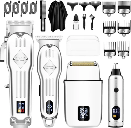 Miniatura 9 de SUNNOW Cortapelos Profesional Inalámbrico para Hombres, Afeitadoras Eléctricas de Lámina y Kit Recortador de Barba y Cabello, Máquinas de Corte