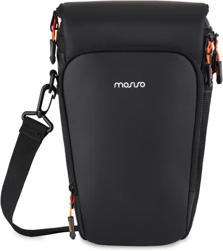 MOSISO Bolsa para cámara, bolsa de hombro cruzada de acceso superior para cámaras DSLR SLR SLR con kit de lentes, funda acolchada para cámara con