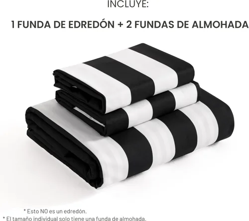 Miniatura 8 de NTBAY - Juego de funda de edredón de 3 piezas tamaño queen, reversible con cierre de cremallera y 4 lazos en las esquinas y 2 fundas para almohadas