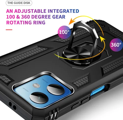 Miniatura 4 de Funda para Xiaomi redmi Note 12 5G/Poco X5 5G con protector de pantalla, soporte delgado protección militar a prueba de golpes Armor Defender Funda