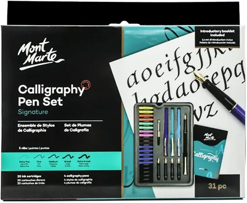 Miniatura 7 de Mont Marte set de plumas para caligrafía, 33 piezas