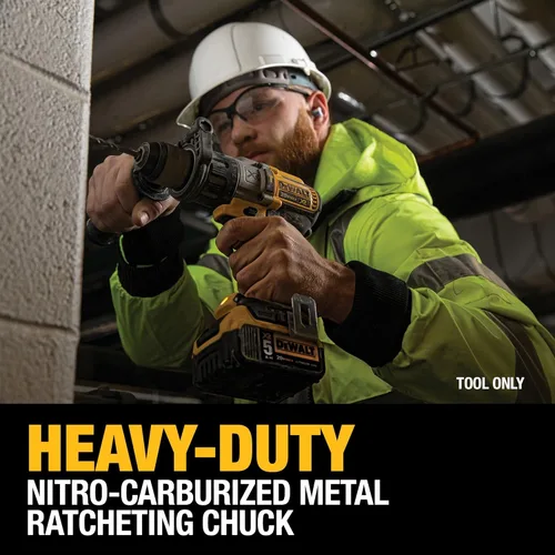 Miniatura 5 de DEWALT Taladro de martillo inalámbrico MAX XR de 20 V, sin escobillas, resistente de 1/2 pulgada, 3 velocidades, solo herramienta (DCD996B)