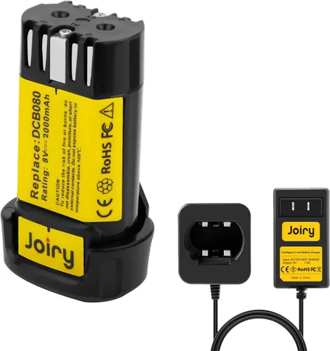 Miniatura 9 de Joiry Batería de repuesto de iones de litio de 8 V 2000 mAh con mayor seguridad y mayor tiempo de funcionamiento, compatible con herramientas
