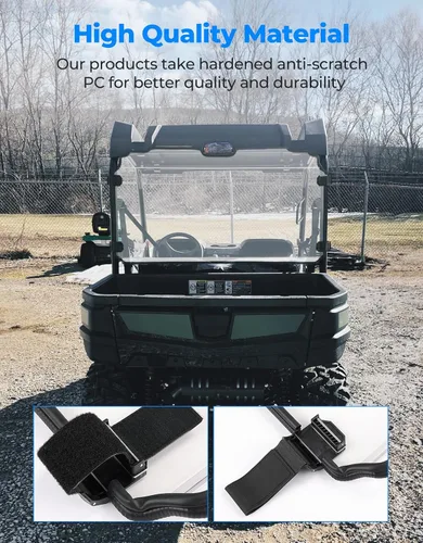 Miniatura 4 de KEMIMOTO Parabrisas Trasero Compatible con John Deere Gator XUV 550 560 590i 590E 590M RSX850i Sport Trail RSX860i No para Modelos S4 Ventana