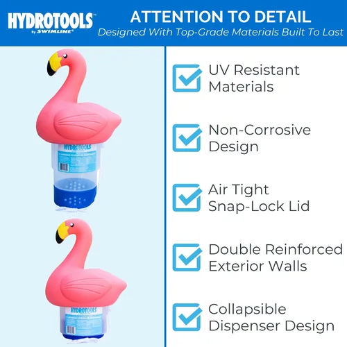 Miniatura 5 de Swimline 87273 Flamingo - Dispensador flotante de piscina Jumbo