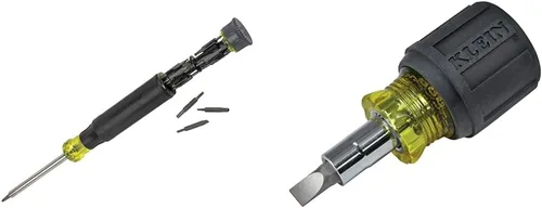 Miniatura 9 de Klein Tools 32328 y 32314 Juego de destornilladores de precisión y electrónica, 4 en 1 con Phillips de fuerza industrial y puntas ranuradas