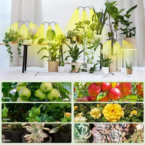 Miniatura 7 de Luces de crecimiento de espectro completo para plantas de interior de 15 a 62 pulgadas de altura ajustable de aleación de aluminio lámparas