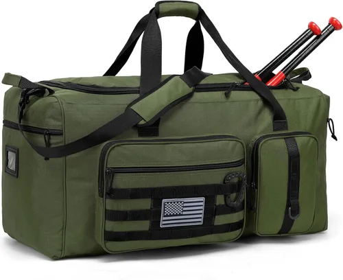 Miniatura 9 de Bolsa de deporte de béisbol extragrande de 120 litros para adultos, sóftbol, gimnasio, con compartimento para zapatos, bolsa de equipo de bate