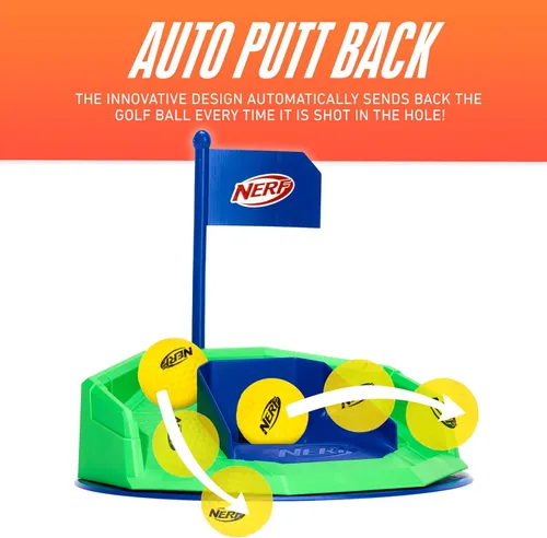 Miniatura 2 de Juego de golf NERF Pivot Putt – Dispara automáticamente las pelotas de golf – 3 modos de juego – Modo de giro para juego de desafío