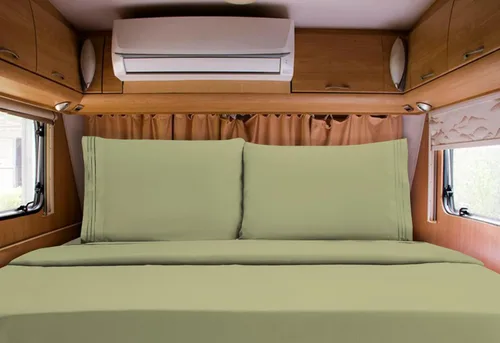 Miniatura 81 de Mocassi Juego de sábanas de lujo de 4 piezas, calidad prémium de hotel de 1800 hilos, ajuste fácil, sábanas y fundas de almohada resistentes a