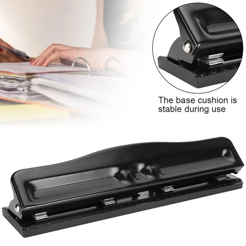 Miniatura 2 de Oumefar Perforadora de agujero ajustable de 4 agujeros, perforadora de metal perforadora manual de oficina para el hogar, oficina, manualidades