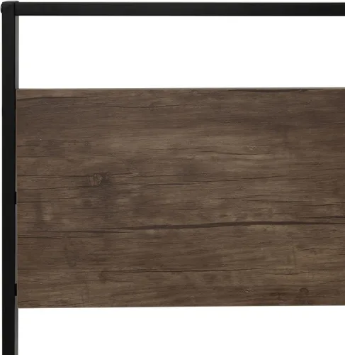 Miniatura 6 de Anwick Base de cama de tamaño individual con cabecera de madera/plataforma de metal alto/cama de plataforma individual para niños, con espacio